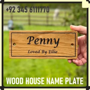Wooden House Name Plate